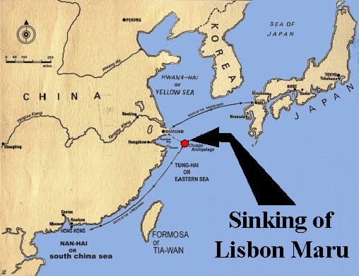 Lisbon Maru map2 Lisbon Maru map2